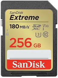Карта пам'яті SD 256GB C10 UHS-I U3 R180/W130MB/s Extreme V30 SanDisk teh0025029