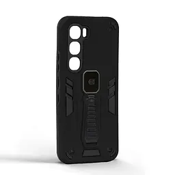 Чехол для Infinix Hot 60 Pro 4G, Proover, черный, с подставкой и магнитом, противоударный, ударопрочный, бронированный, панель-накладка, защита всего корпуса, термополиуретан (TPU) + поликарбонат (PC), ArmorStandart (ARM88682) - мініатюра 2