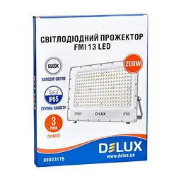 Прожектор Delux FMI 13 LED 200Вт 6500K IP65 (90023176) - мініатюра 2