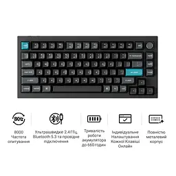 Клавіатура бездротова Keychron Q1 Ultra Keychron Red Switch Black RGB (Q1U-M1-UA) - мініатюра 8