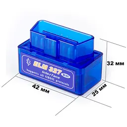 Автомобільний сканер ELM 327 mini Bluetooth, адаптер для діагностики автомобілів (Вер. 1.5) - мініатюра 2