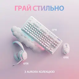 Клавіатура Logitech G715 Wireless Gaming Tactile White (920-010465) [74287] - мініатюра 2