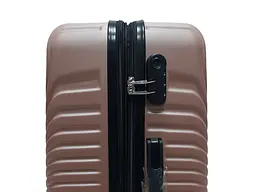 Валіза велика L ABS-пластик Worldline Airtex 652 78×52×34см 128л Рожеве золото - мініатюра 5