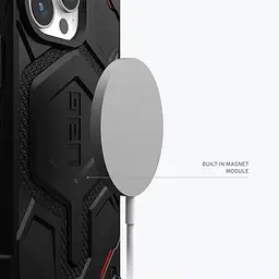 Чохол-накладка Urban Armor Gear Monarch Pro Magsafe для Apple iPhone 15 Pro Kevlar Black (114221113940) - мініатюра 4