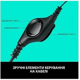 Гарнітура Logitech H340 Headset USB (981-000475) чорна 981-000475 - мініатюра 6
