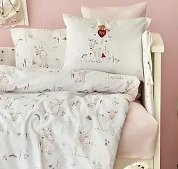 Дитячий набір в ліжечко для немовлят Karaca Home - Doe pembe рожевий (10 предметів) - мініатюра 3
