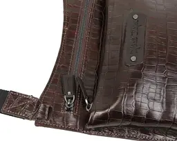 Чоловіча сумка Mykhail Ikhtyar 24х26х3 см Коричневий (45041 croco brown) - мініатюра 5