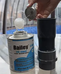 Клей для пластикових ПВХ труб 118 мл із пензликом Bailey L-6023, прозорий - мініатюра 4