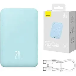 Портативна батарея Baseus Magnetic Mini Wireless Fast Charge 20000 mAh 20W PPCX150003 Blue - мініатюра 6