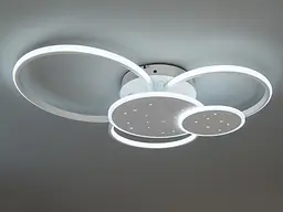 Люстра стельова LED Diasha 2447WH mmer 2447WH, 100W, 5500 лм, білий, сучасний стиль для коридору, спальні, кухні - мініатюра 2