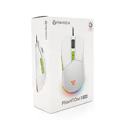 Ігрова миша провідна PHANTOM II VX6, 7 кнопок, 400-7200 DPI, Led Lighting RGB, 1,8м, Windows XP/Vista/Win7/8/10/11 Mac OS X, White, COLOR BOX - мініатюра 3