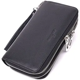 Чоловічий клатч на два відділення з натуральної шкіри ST Leather 22531 чорний - мініатюра 5
