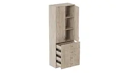 Шафа Анжело Ferrum-decor на 3 полиць з 2 дверима та 4 ящики 1900x700x380 ДСП Дуб Сан-Марино 16 мм (FRD-105026) - мініатюра 3