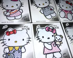 Нашивка-аплікація для одягу №113 Hello Kitty 6×8 см 9 шт.