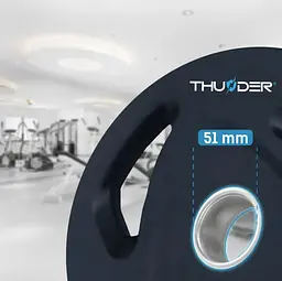 Диск олімпійський THUNDER 1,25 кг (OLYMPIC-PLATE- 1,25KG) - мініатюра 2