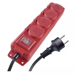 Фільтр мережевий 4 розетки 5 м Red 16А до 3.68 кВт Emos teh0024044 - мініатюра 3