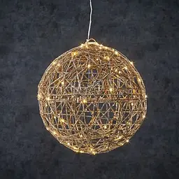 Шар декоративний Luca Lighting 33 см 80 ламп шампань (8718861662719) - мініатюра 4