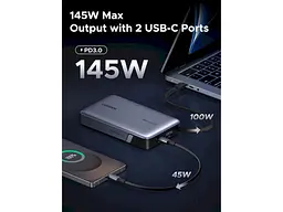 Зовнішній акумулятор (Power Bank) UGREEN PB551 20000mAh 145W Grey (55992) - мініатюра 9