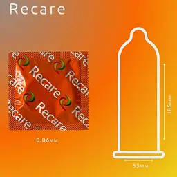 Презервативи Recare Color Fruit Flavour Condoms 3 шт, аромати: м'ята, банан, полуниця - мініатюра 3