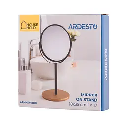 Дзеркало на ніжці 17" Ardesto 19x15x34.5 см чорне (ARHH5403BB) - мініатюра 3