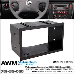 Перехідна рамка Volkswagen Transporter, Lupo, Golf, Jetta, Passat, Seat Cordoba, Ibiza AWM 781-35-050 - мініатюра 3