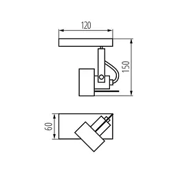 Спот Kanlux 34921 Sonda GU10 1x10W IP20 - мініатюра 2