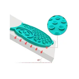 Килимок-годівниця WahoPet licky mat сова силіконовий, зелений - мініатюра 9