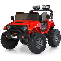 Електромобіль джип 24V7Ah 4x45W 2.4G пульт EVA MP3/USB/Bluetooth шкіра червоний (M 6204EBLR-3 24V)