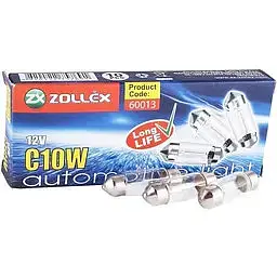 Автолампа Zollex 60013 (SV8.5-8, C10W, 12V, 10W) - мініатюра 2