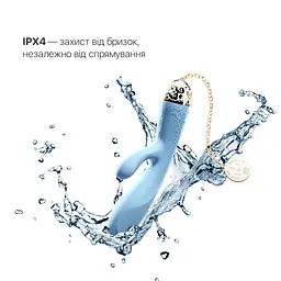 Смартвібратор-кролик Zalo - Rosalie Royal Blue - мініатюра 7