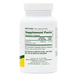 Вітаміни та мінерали NaturesPlus Vitamin C 1000 mg 90 вегакапсул - мініатюра 2