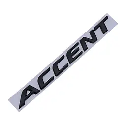 Емблема напис ACCENT для HYUNDAI чорна 190х17мм метал (на скотчі)
