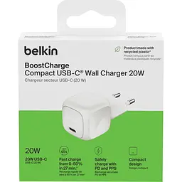 Мережевий зарядний пристрій Belkin Boost Up Charge 20W White (WCA009KQWH) [158897] - мініатюра 5