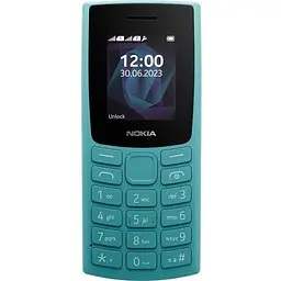 Телефон мобільний кнопковий Nokia 105 DS 2023 TA-1557 cyan морська хвиля  - мініатюра 3