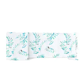 Бортики в дитяче ліжечко 30x120 MINT LEAVES, білий (WeltBed_FoliageMint_White_30x120)