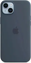Оригінальний силіконовий чохол Apple Silicone Case MagSafe для iPhone 15 Plus (6.7") Storm Blue MT123ZM/A - мініатюра 6