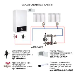 Котел газовий Airfel DigiFEL Premix 30 кВт, двоконтурний, конденсаційний, навісний, з двома теплообмінниками A2CPX030DARU - мініатюра 14
