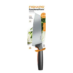 Ніж кухонний поварський Fiskars Santoku Functional Form 16 см, нержавіюча сталь, пластик, чорний kuh0014591 - мініатюра 4