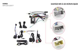 Штатна автомагнітола EasyGo M9-3-32-HCRVN QLED Honda CR-V 2012-2017 - мініатюра 2
