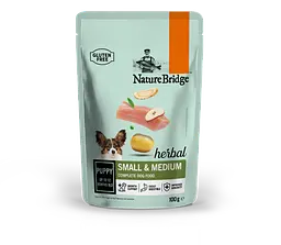 Сухой корм для щенков малых и средних пород Nature Bridge Herbal, 100 г