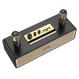 Портативна колонка HOCO BS63 Graceful wireless dual-mic Black 6942007634458 - мініатюра 4