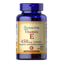 Вітаміни та мінерали Puritan's Pride Vitamin E 1000 IU (450 mg), 100 капсул