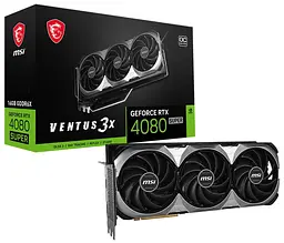 Відеокарта MSI RTX 4080 SUPER 16G VENTUS 3X OC (RTX 4080 SUPER 16G VENTUS 3X OC) (GDDR6X, 256 bit, PCI-E v4.0) Б/в