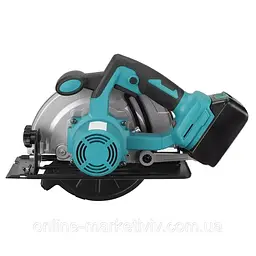 Акумуляторна циркулярна пила Circular Saw X-510 48V з 2 АКБ • Бездротова дискова пила для дерева, фанери, ДСП і домашніх робіт - мініатюра 6