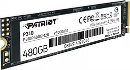Накопичувач SSD Patriot P310 M.2 2280 NVMe PCIe 3.0 x4 3D TLC 480GB (P310P480GM28)