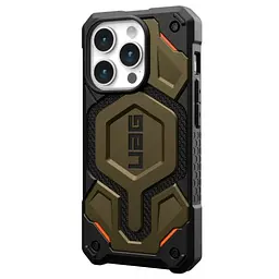 Протиударний чохол UAG Monarch Pro Kevlar® з MagSafe Kevlar Elemental Green для iPhone 15 Pro (11422111397B) - мініатюра 2