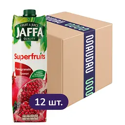 Упаковка нектару Jaffa Superfruits Гранатовий 11.4 л (950 мл х 12 шт.)
