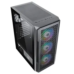 Корпус 2E Gaming HEXAGON (G338) Black без БЖ Mid Tower для ATX / Micro ATX / Mini ITX 3x120 ARGB Fan бічна панель із загартованого скла (2E-G338) - мініатюра 2