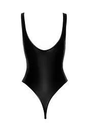 Боді з мокрим ефектом Noir Handmade F244 Powerwetlook body with high cut bottom hem, S - мініатюра 5