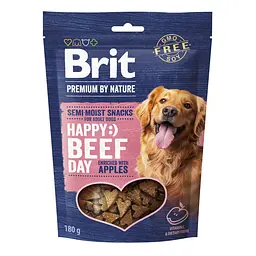 Ласощі для собак Brit Premium напіввологі, з яловичиною та яблуками, 180 г (112280/573929)